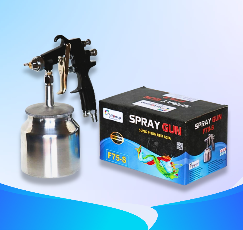 súng phun sơn khí nén tại TPHCM, súng phun sơn F75G, súng phun sơn cốc trên